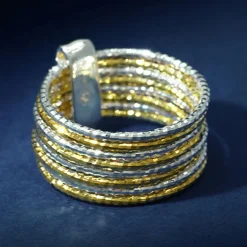 Femme By Rafaella Bague Alcor en Argent bicolore