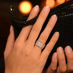 Femme By Rafaella Bague Amos en Argent