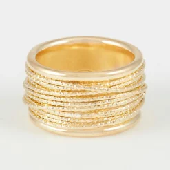 Femme By Rafaella Bague Amos en Argent doré