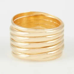 Clearance By Rafaella Bague Chara en Argent doré