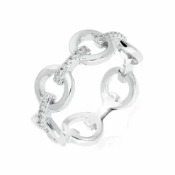 New Orus Bague Elise en Argent rhodié & Zircone