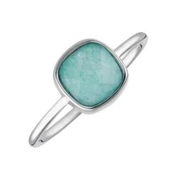 Outlet Moonstone Bague Ella Amazonite en laiton argenté