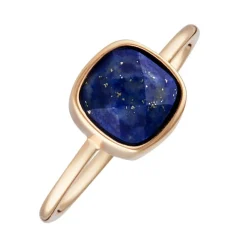 Femme Moonstone Bague Ella Lapis Lazuli en laiton doré