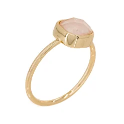 Femme Moonstone Bague Ella Quartz en laiton doré