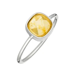 Hot Moonstone Bague Ella Topaze Jaune en laiton