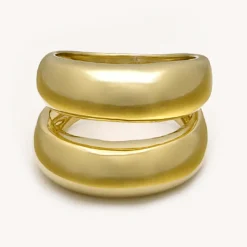 New By Rafaella Bague Felicita en Argent doré