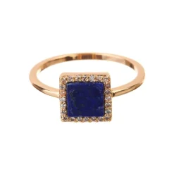 Femme Moonstone Bague Fiona Lapis en laiton doré