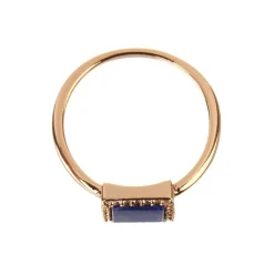 Femme Moonstone Bague Fiona Lapis en laiton doré
