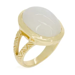 Femme Moonstone Bague Keira Pierre de Lune en laiton doré