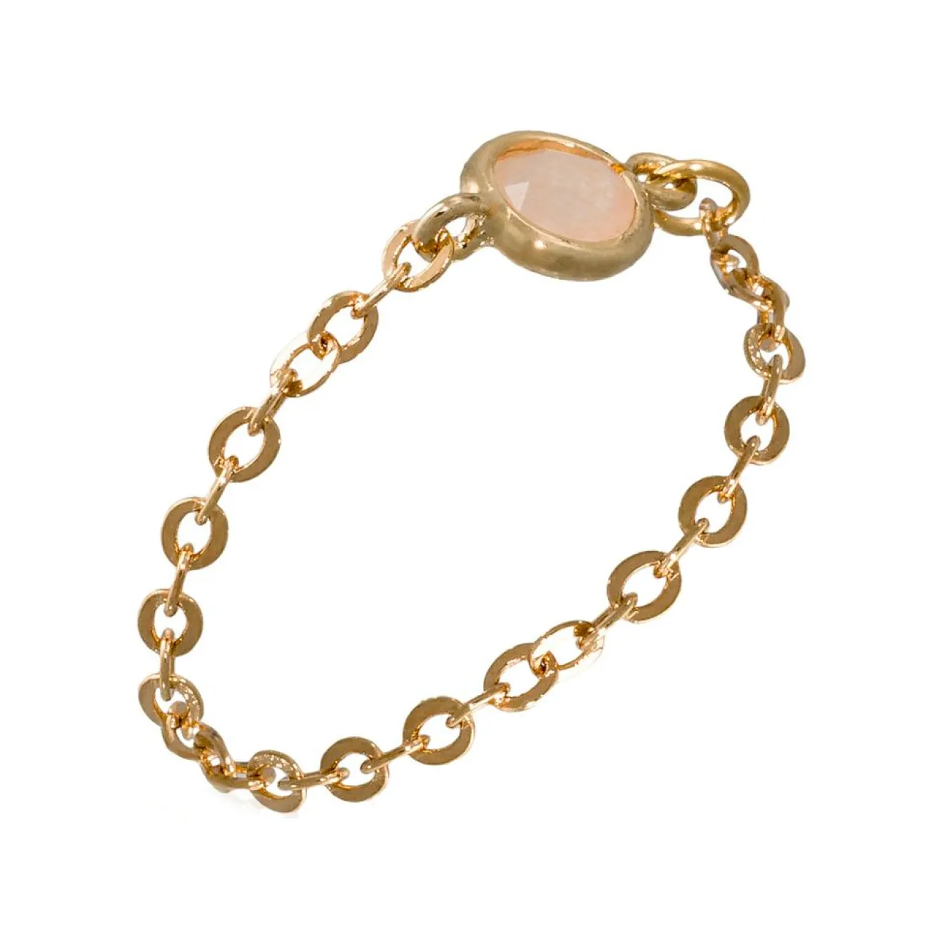 Femme Moonstone Bague Léa Aventurine en laiton doré