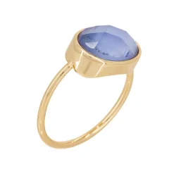 Femme Moonstone Bague Lisa Nacre en laiton doré