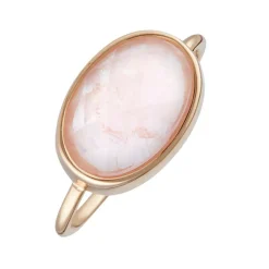 Femme Moonstone Bague Lisa Quartz en laiton doré