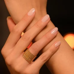 Femme By Rafaella Bague Misam en Argent doré