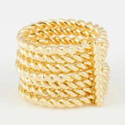 Femme By Rafaella Bague Misam en Argent doré