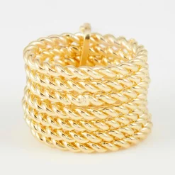 Femme By Rafaella Bague Misam en Argent doré