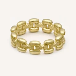 Online By Rafaella Bague Selvaggia en Argent doré