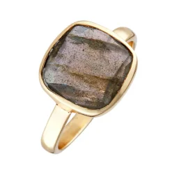 Clearance Moonstone Bague Sia Labradorite en laiton doré