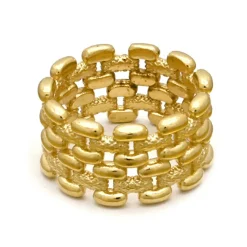 Femme By Rafaella Bague Zelmira en Argent doré