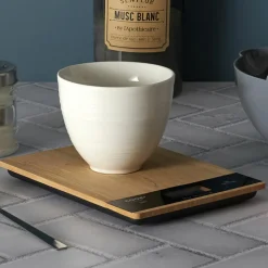 Best Cook Concept Balance de cuisine rectangulaire Bambou marron - 5kg