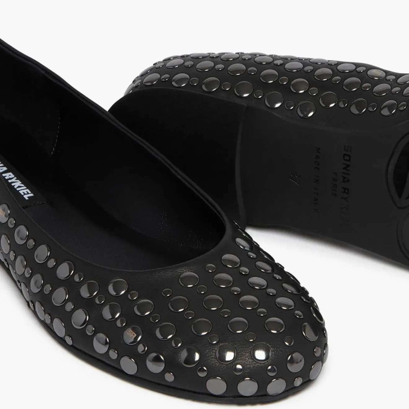 Femme Sonia Rykiel Ballerines en Cuir Beaune noires