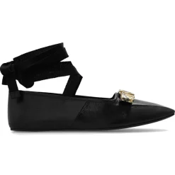 Femme Gucci Ballerines en Cuir Double G noires