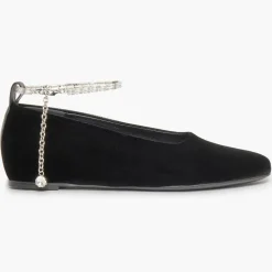 Discount Sonia Rykiel Ballerines en Velour Beaune noires