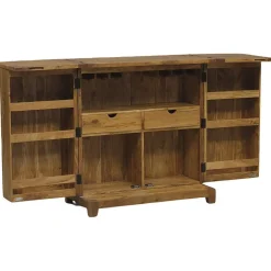 Clearance Bois & Chiffons Bar pliant arabesque bois exotique acacia punjab marron - 90x46x99 cm