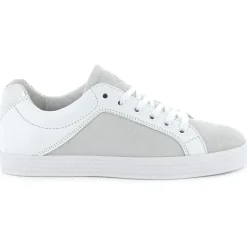 Palladium Baskets basses en Cuir Kalexia bimatières écrues