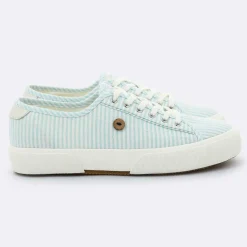 Femme Faguo Baskets Birch rayées minéral
