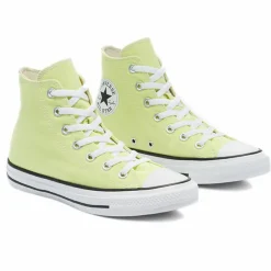 Femme Converse Baskets Canvas Hi vert jaune