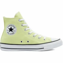 Femme Converse Baskets Canvas Hi vert jaune