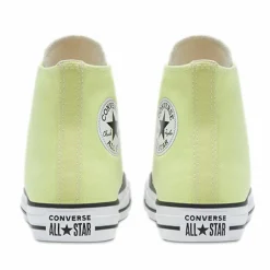 Femme Converse Baskets Canvas Hi vert jaune
