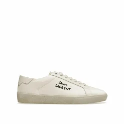 Femme Saint Laurent Baskets classiques Court crème