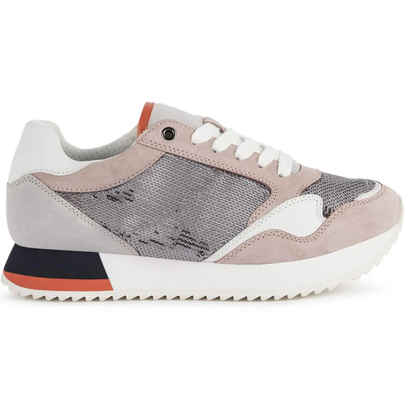 Femme Geox Baskets Doralea gris/vieux rose