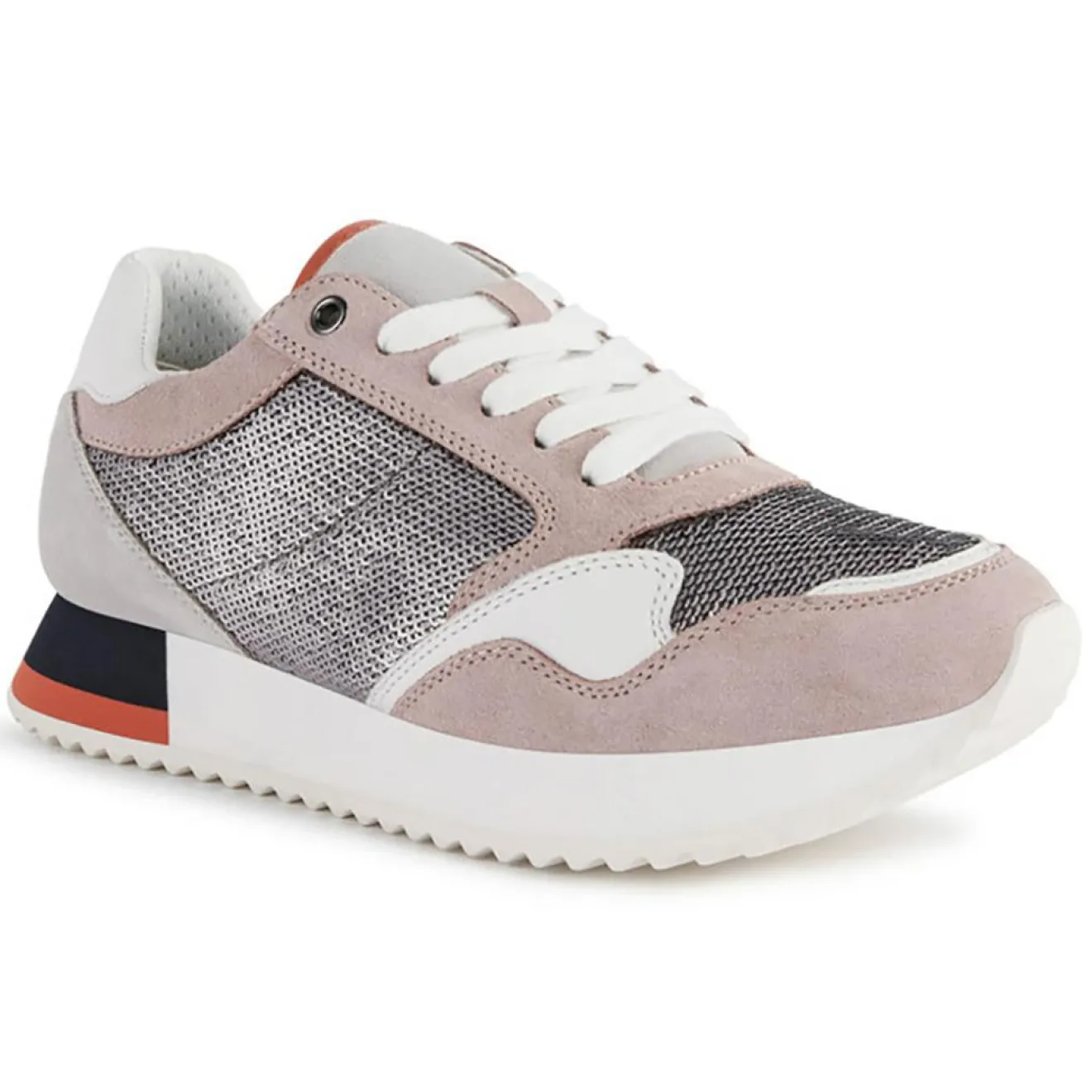 Femme Geox Baskets Doralea gris/vieux rose