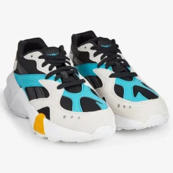 Femme Reebok Baskets en Cuir & mesh Aztrek Double X Gigi Hadid blanc/noir/turquoise