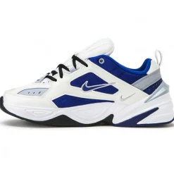 Homme Nike Baskets en Cuir & Mesh M2K Techno bleu/blanc