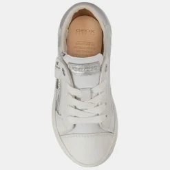 Enfant Geox Baskets en Cuir & Textile Kilwi blanches