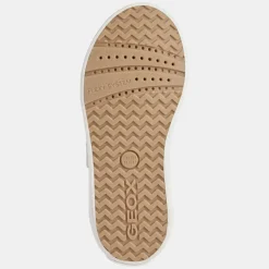 Enfant Geox Baskets en Cuir & Textile Kilwi blanches