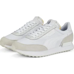 Discount Puma Baskets en Cuir & Velours de Cuir Future Rider Play blanches
