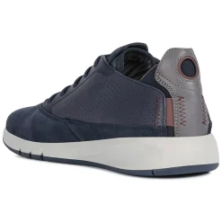 Homme Geox Baskets en Cuir Aerantis bleu marine