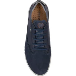 Homme Geox Baskets en Cuir Aerantis bleu marine