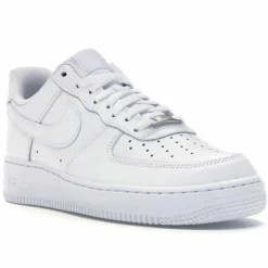 Homme Nike Baskets en Cuir Air Force 1 Lo blanches