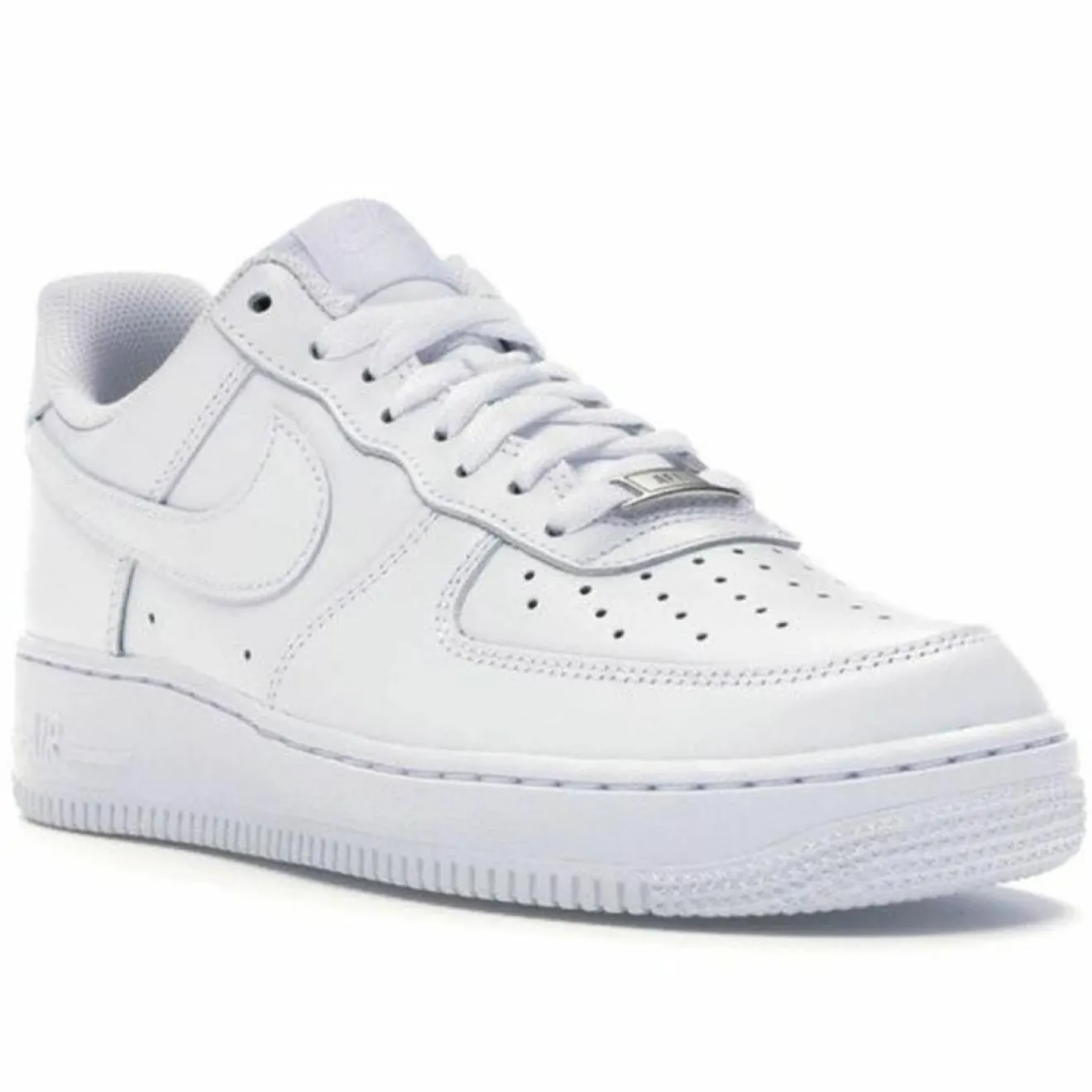 Homme Nike Baskets en Cuir Air Force 1 Lo blanches