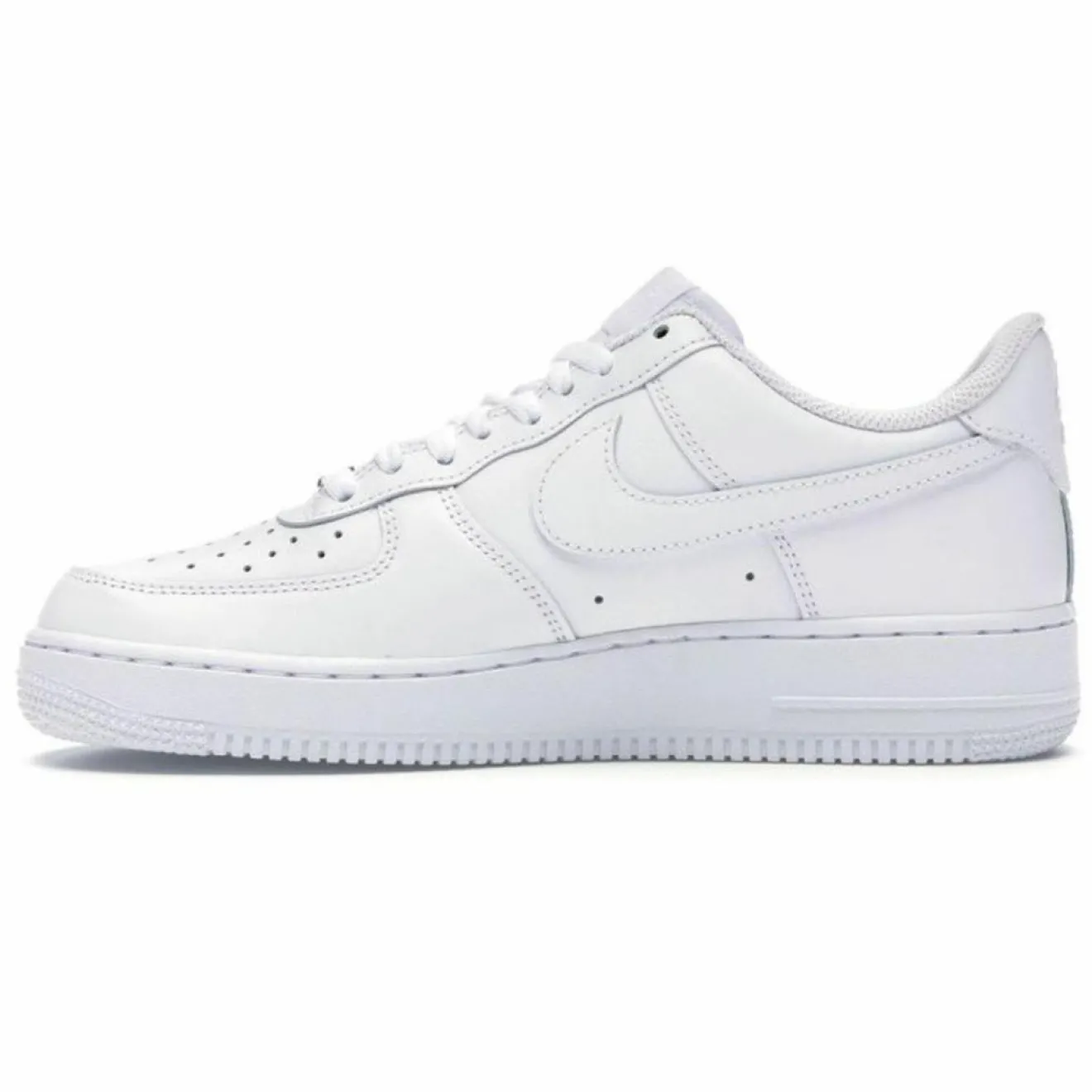 Homme Nike Baskets en Cuir Air Force 1 Lo blanches