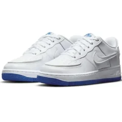Nike Baskets en Cuir Air Force 1 Gs blanc/bleu