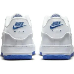 Nike Baskets en Cuir Air Force 1 Gs blanc/bleu