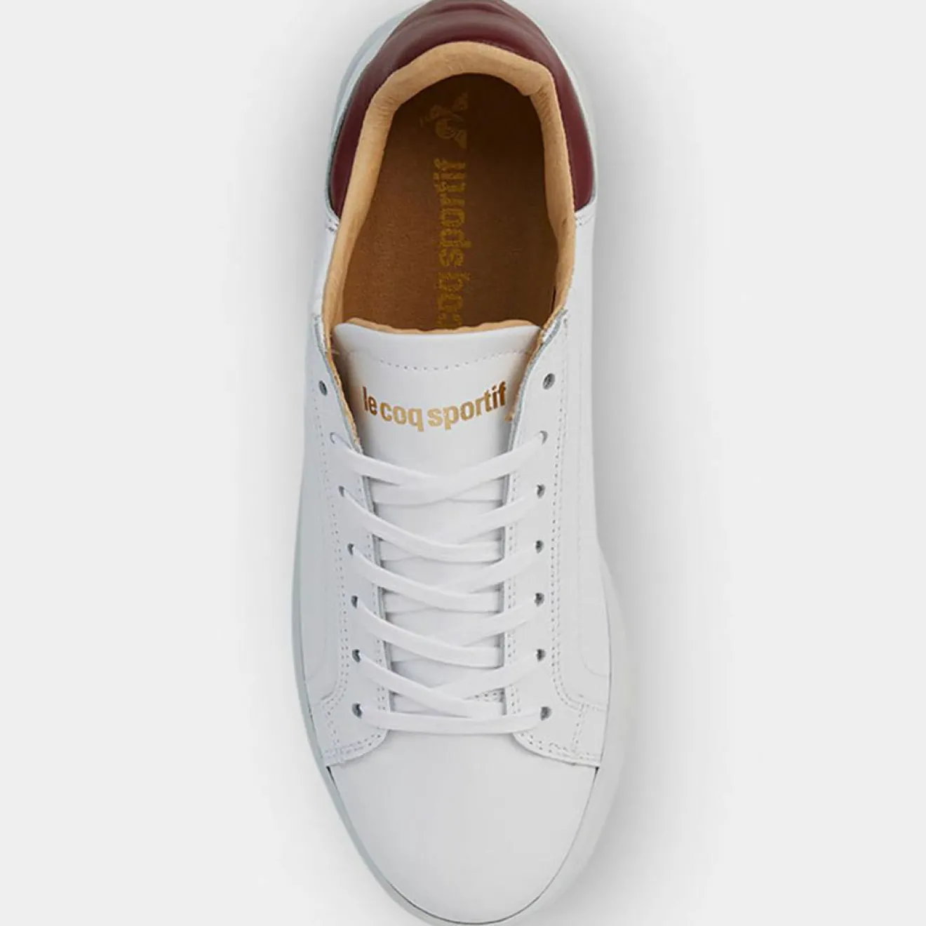 Best Le Coq Sportif Baskets en Cuir Avantage blanc/rouge