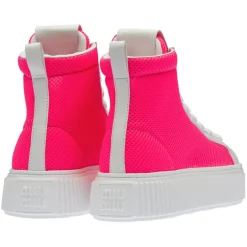 Outlet Miu miu Baskets en Cuir B-Ball roses