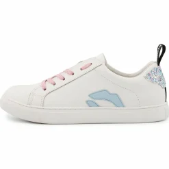 Femme Bons Baisers de Paname Baskets en Cuir Betty blanc/bleu/rose
